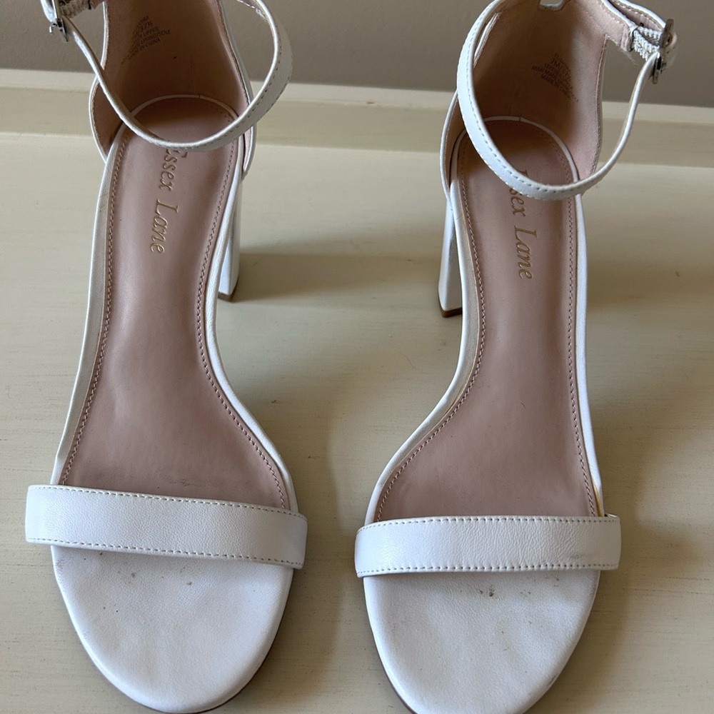 Essex Lane White Strappy Sandals